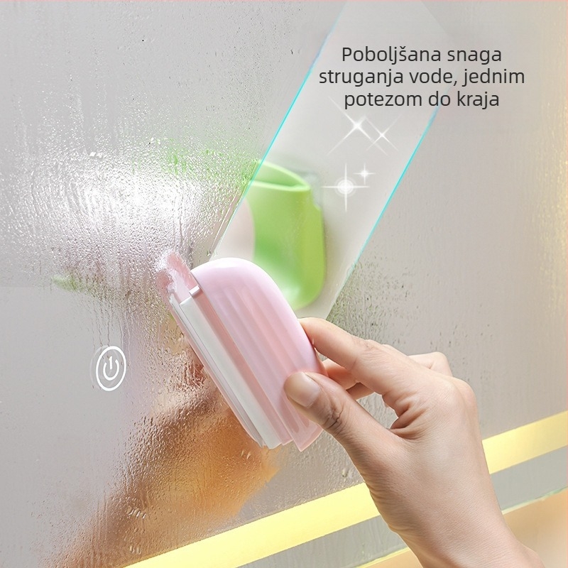 Dopamine držač za sušilo za kosu – dvostruka funkcija, zidni u kupaonici, s pločom za brisanje vode