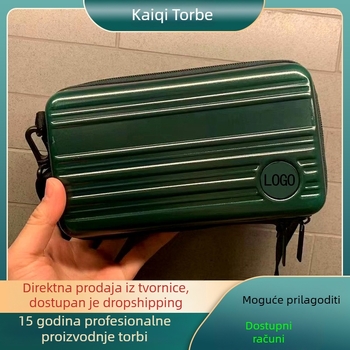 7-inčni kozmetička torbica s tvrdom kućištem, prijenosna i višefunkcionalna, pretinac za novčiće