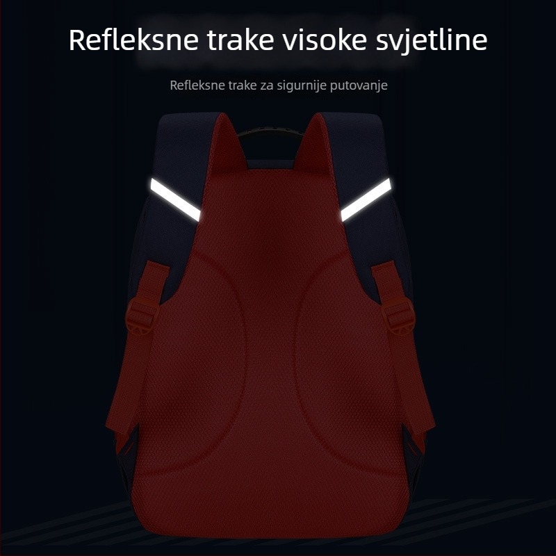 Lagani ruksak za učenike osnovne škole, velik kapacitet, otisak logotipa, zaštita kralježnice, britanski stil, ruksak s dva kaiša