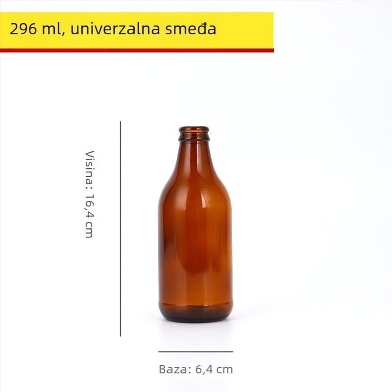 Smeđa staklena boca za pivo, prazna, 330 ml/500 ml, zaštita od svjetla, za napitke