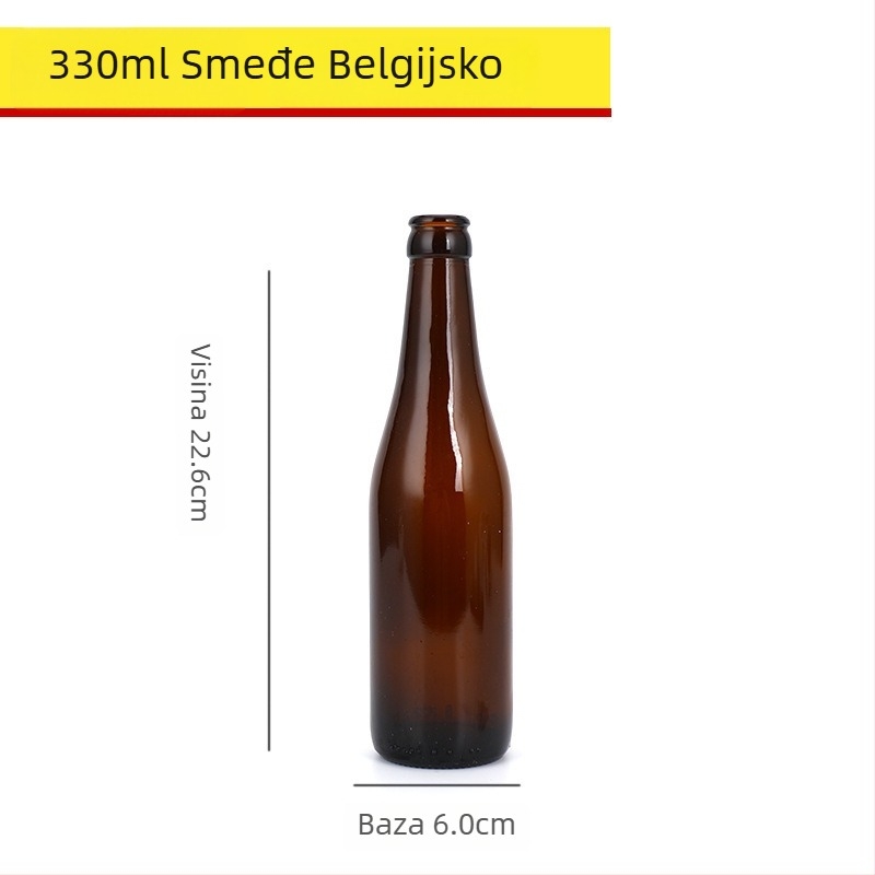 Smeđa staklena boca za pivo, prazna, 330 ml/500 ml, zaštita od svjetla, za napitke