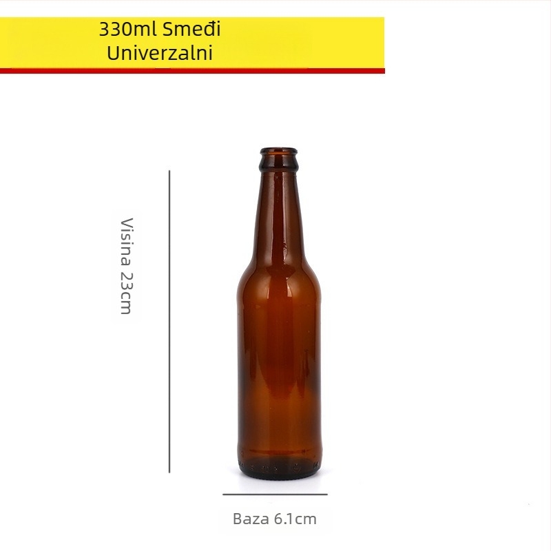 Smeđa staklena boca za pivo, prazna, 330 ml/500 ml, zaštita od svjetla, za napitke
