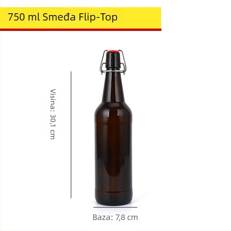 Smeđa staklena boca za pivo, prazna, 330 ml/500 ml, zaštita od svjetla, za napitke