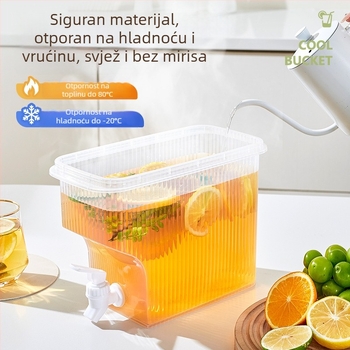 Kućni spremnik za hladnu vodu s integriranom mlaznicom, veliki kapacitet za sokove, voćne čaje i osvježavajuća pića