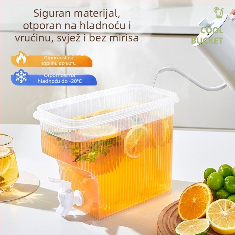 Kućni spremnik za hladnu vodu s integriranom mlaznicom, veliki kapacitet za sokove, voćne čaje i osvježavajuća pića