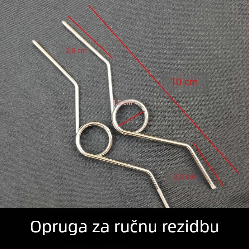 Željezne opruge za škarice za rezanje grančica, V‑oblike opruge (lijeva i desna), pribor za opruge