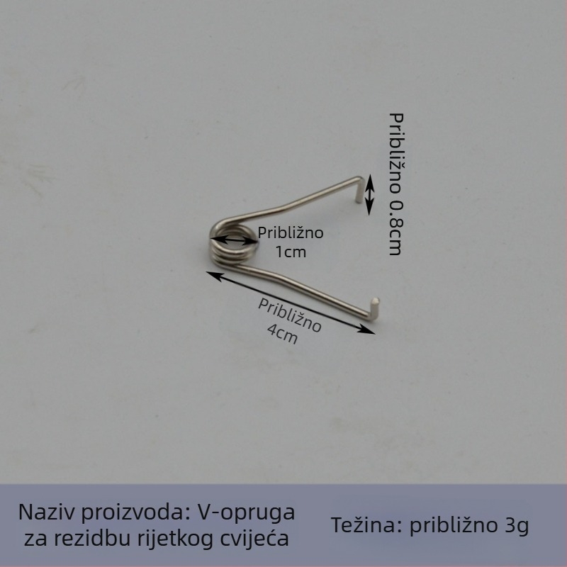 Željezne opruge za škarice za rezanje grančica, V‑oblike opruge (lijeva i desna), pribor za opruge