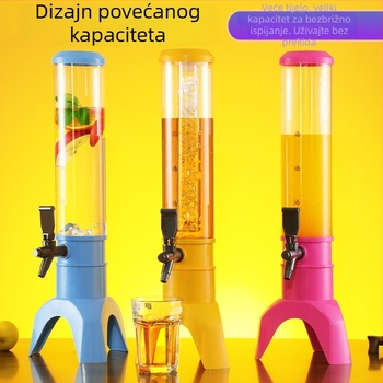 3L pivska kula s slavinom – plastična, moderan minimalistički dizajn, otporna na padove