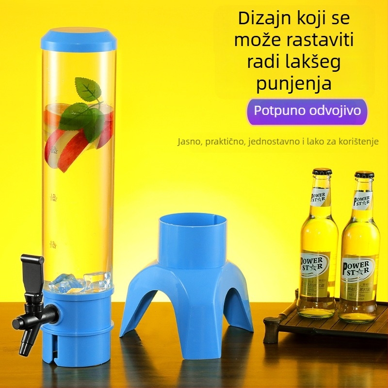 3L pivska kula s slavinom – plastična, moderan minimalistički dizajn, otporna na padove