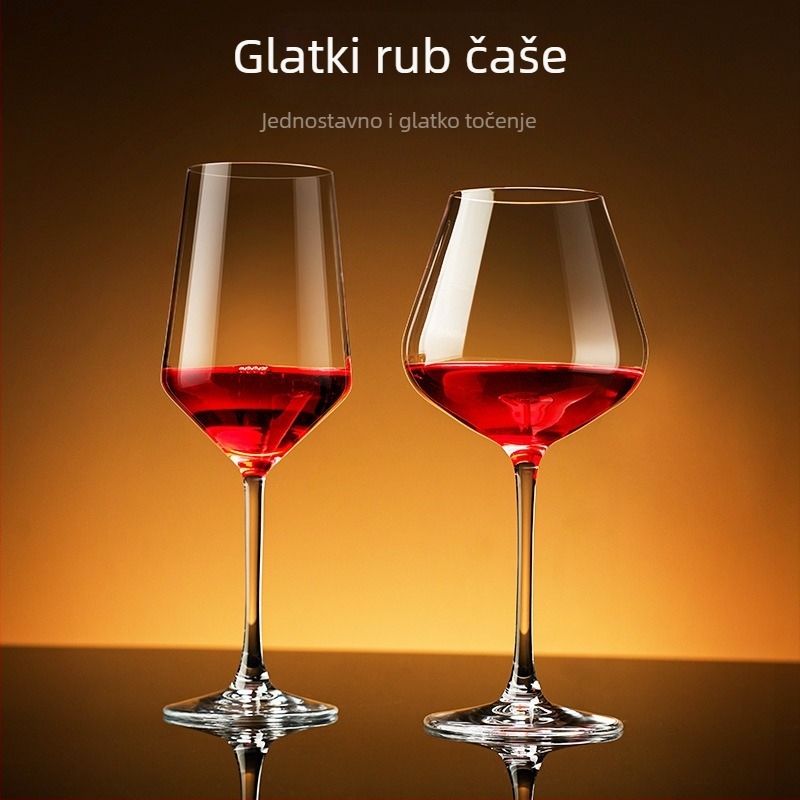 Europskog stila luksuzan set čaša za crveno vino s kristalnim dekantrom i burgundskim visokim čašama za kućnu upotrebu