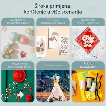 Prozirna dvostruka ljepilna traka od akrilata s visokim stupnjem adhezije za učvršćivanje na zid, nano-točkaste ljepilice za ukrase (model JL705 JL704 JL703 JL702)