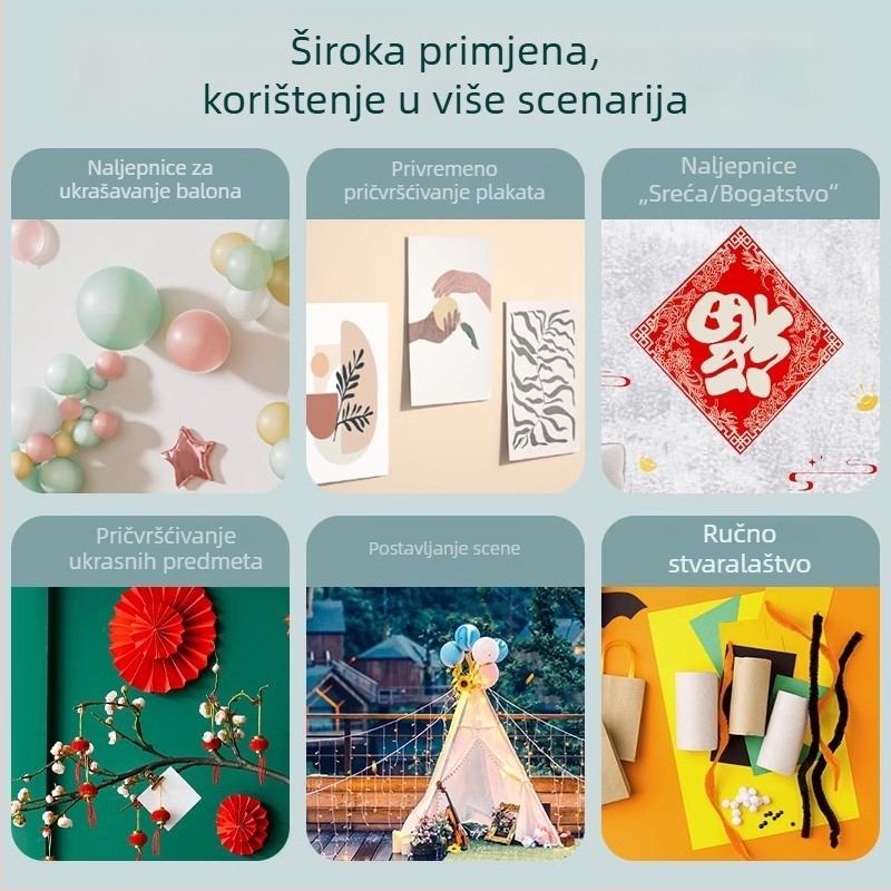 Prozirna dvostruka ljepilna traka od akrilata s visokim stupnjem adhezije za učvršćivanje na zid, nano-točkaste ljepilice za ukrase (model JL705 JL704 JL703 JL702)