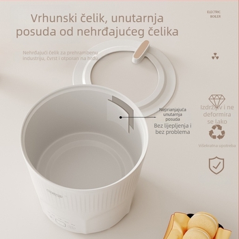Višenamjensko električno kuhalo za studente, sve-u-jednom kompaktno nelepivo posuđe za bebinu hranu i instant rezance.