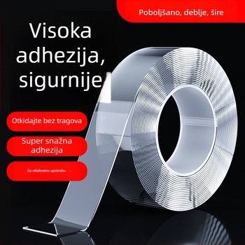 Nano traka – akrilna dvostruka ljepilo traka, prozirna, vodootporna, otporna na visoke temperature, periva i višekratno upotrebljiva