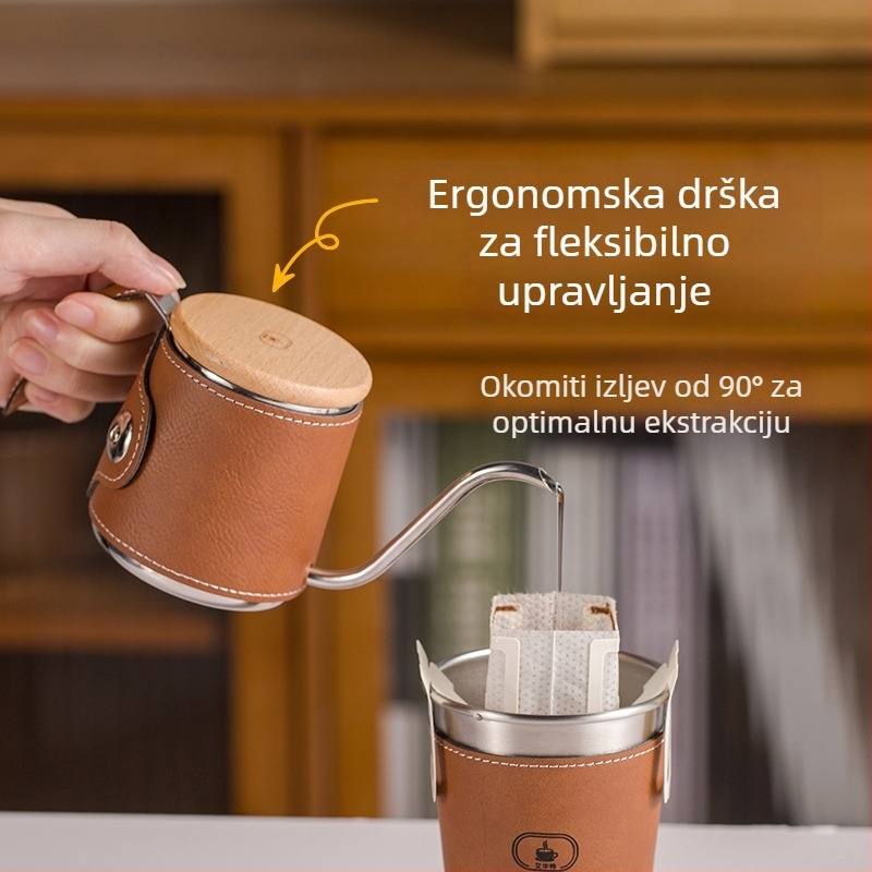 Poklon set za ručno pripremljenu kavu: pour-over posuda i šalica u kutiji za poklon