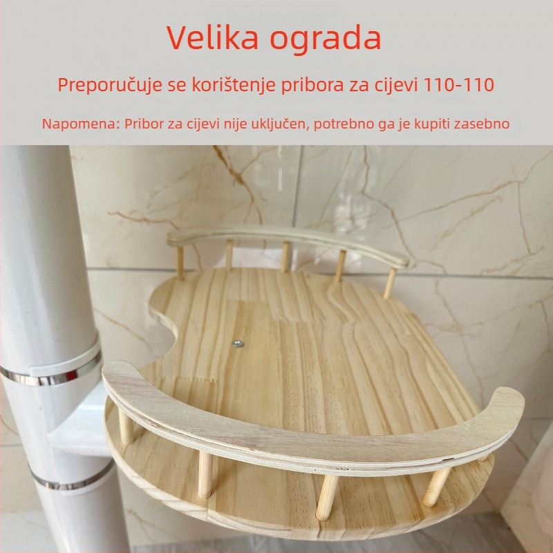 Mačje stablo za penjanje s gnijezdom i okvirom — DIY materijali za obnovu vodovodnih cijevi, balkon, PVC kanalizacijska cijev i plinovod