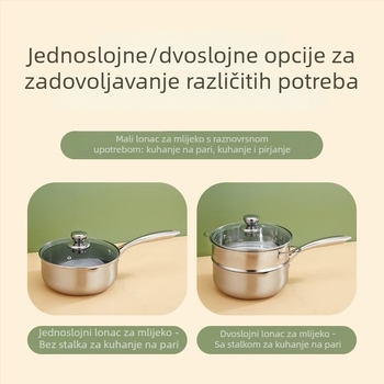 Nehrđajući čelik, lonac za mlijeko s uzorkom saća, japanskog stila Yukihira, neprianjajući, lonac za kuhanje mlijeka, juha i dječja hrana, model da-425
