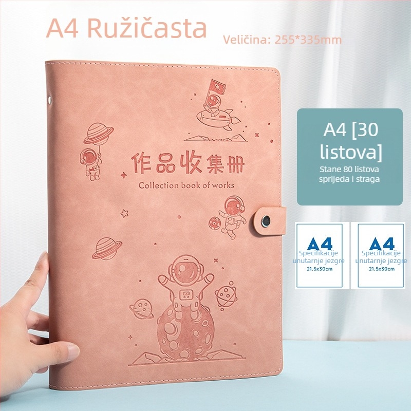 Dječji album za certifikate, format A3/A4, luksuzni kožni album za nagrade i dokumente