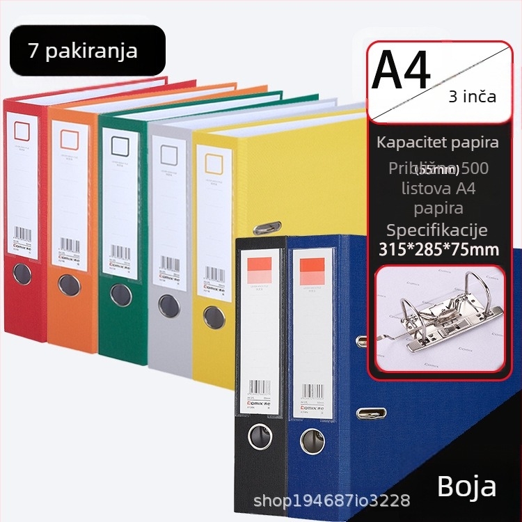 A4 fascikl s dvije rupe, debeo