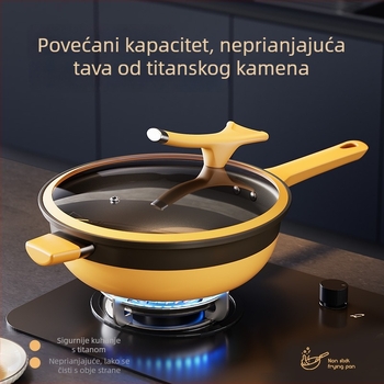 Titanij neprimjenjiva tava velikog kapaciteta za univerzalnu upotrebu na štednjaku