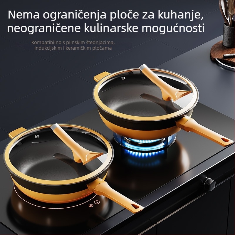 Titanij neprimjenjiva tava velikog kapaciteta za univerzalnu upotrebu na štednjaku