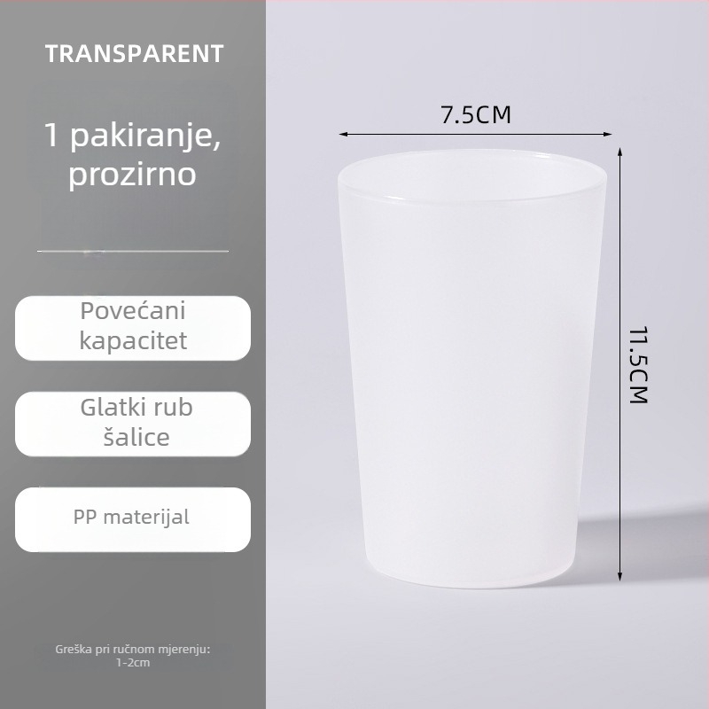 Minimalistička mat plastična čaša za četkicu, ispiranje i piće za kućnu upotrebu