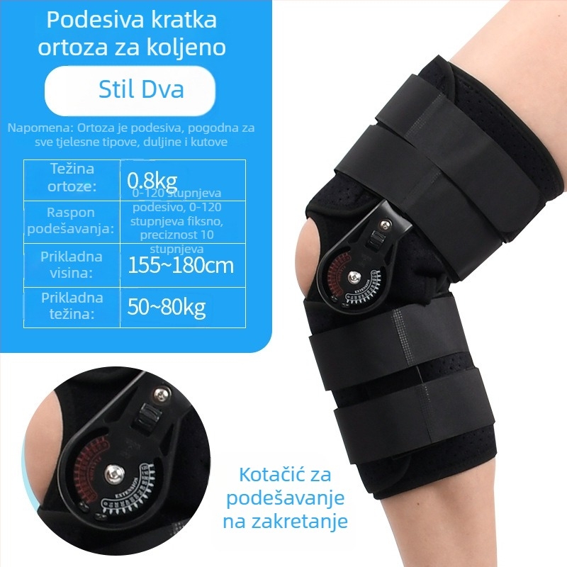 Prilagodljiva ortoza za fiksiranje koljena za donji ud