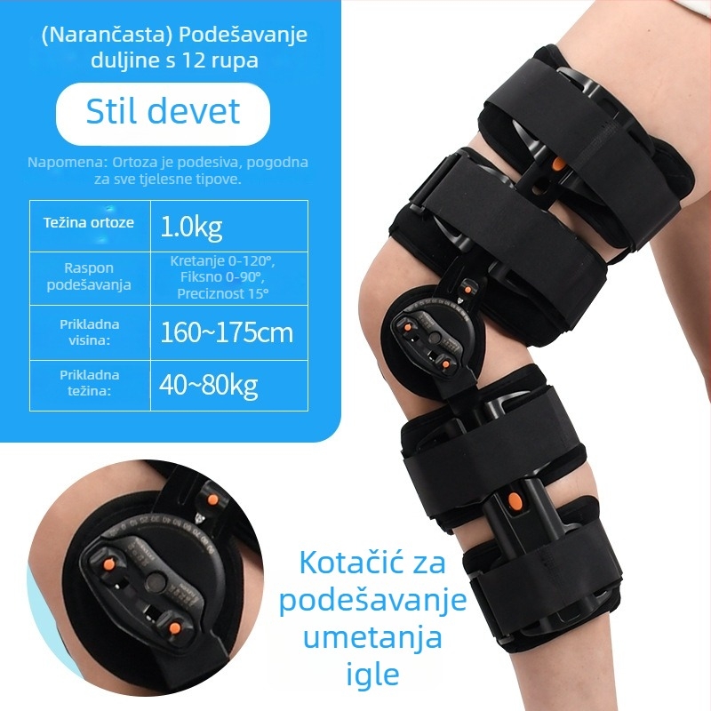 Prilagodljiva ortoza za fiksiranje koljena za donji ud