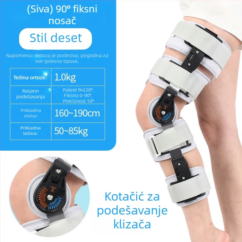 Prilagodljiva ortoza za fiksiranje koljena za donji ud