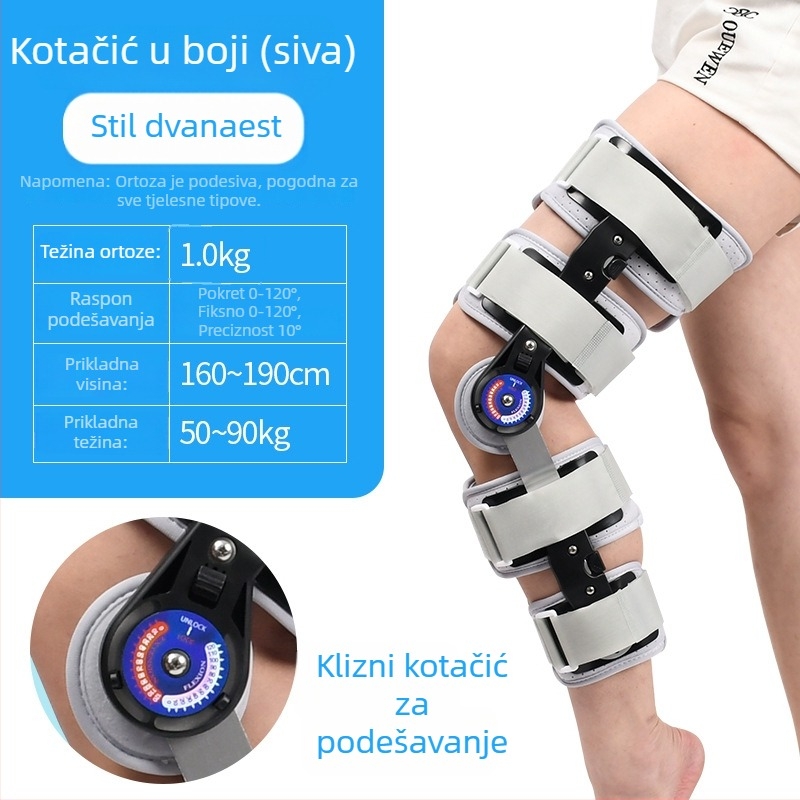 Prilagodljiva ortoza za fiksiranje koljena za donji ud