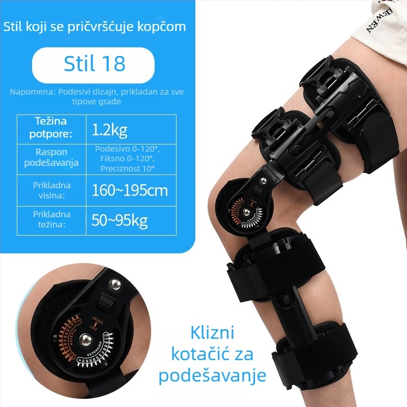 Prilagodljiva ortoza za fiksiranje koljena za donji ud