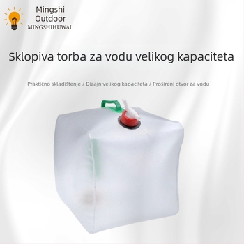 Vanjski spremnik za vodu velikog kapaciteta – prijenosna plastična kanta za vodu od 20 L, sklopiva vreća za kampiranje