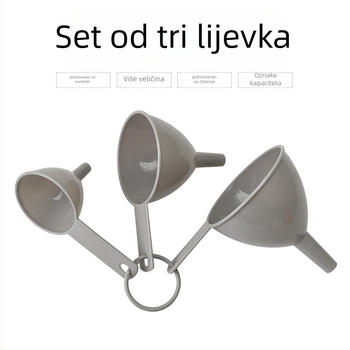 Plastični trodijelni kuhinjski lijevovi – za ulje, vino i žitarice.