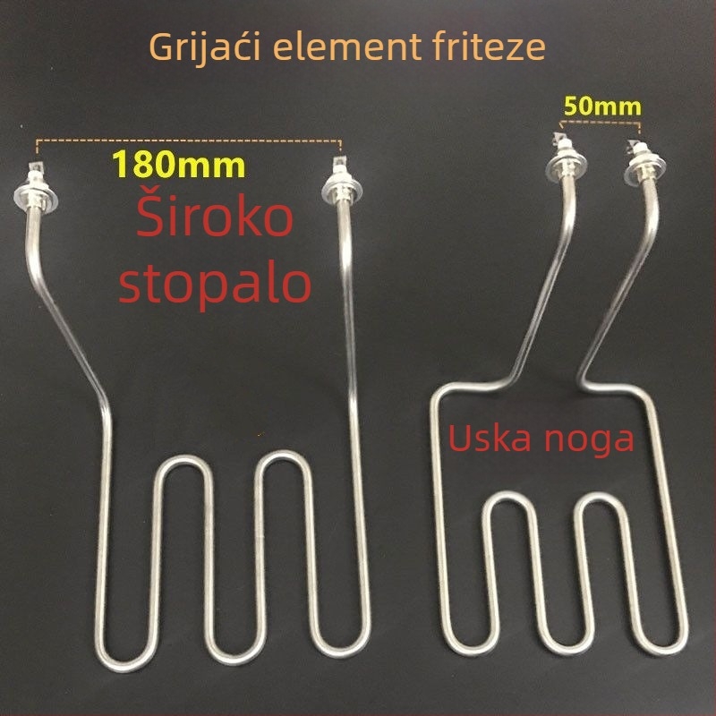 Električna grijaća cijev za fritu i pribor za grijanje cijevi za komercijalne fritze