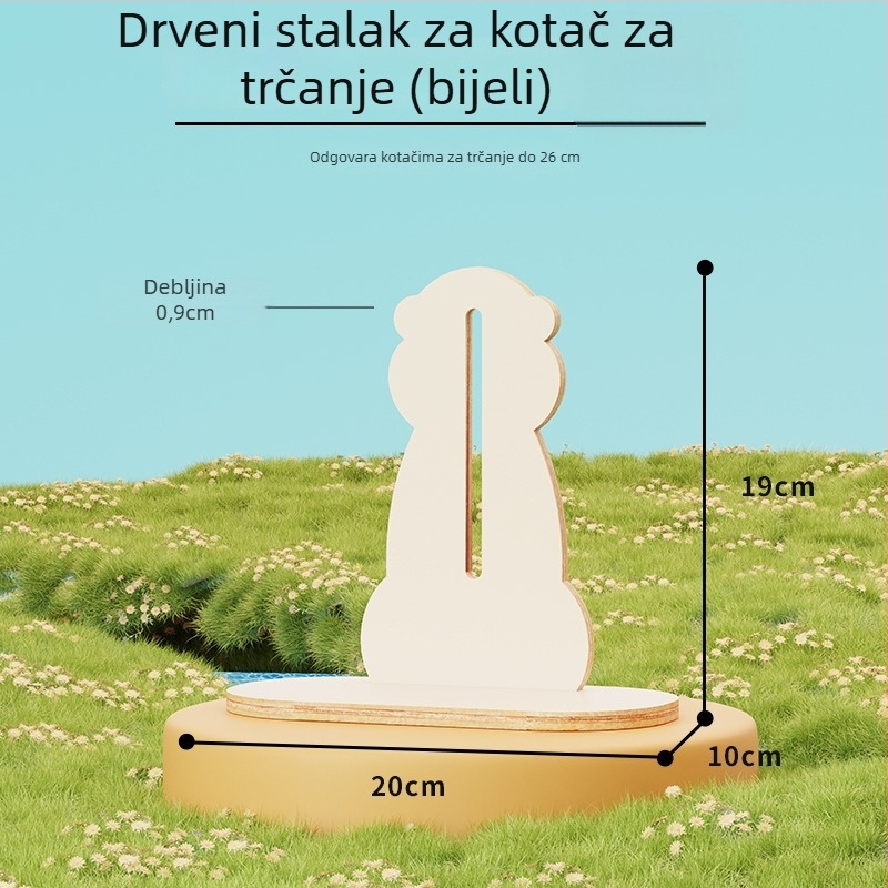 Kotač za hamstera sa stalkom, izuzetno tih, velika kućica s dekoracijama i kuglom za vježbanje