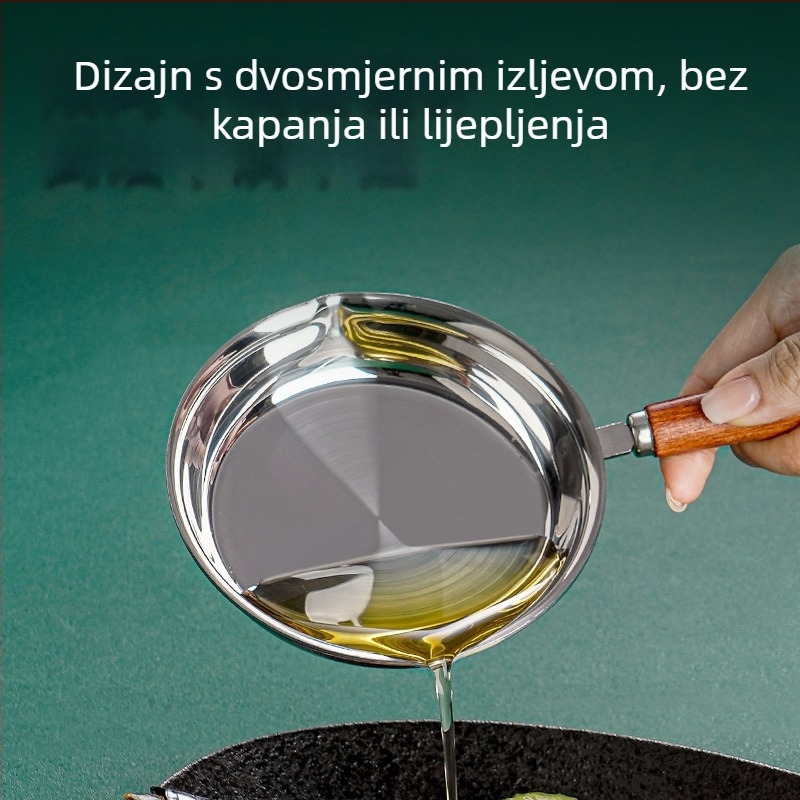 Tiganj od nehrđajućeg čelika 304 s plosnim dnom, mali tiganj za prženje jaja, višenamjenski, bez premaza