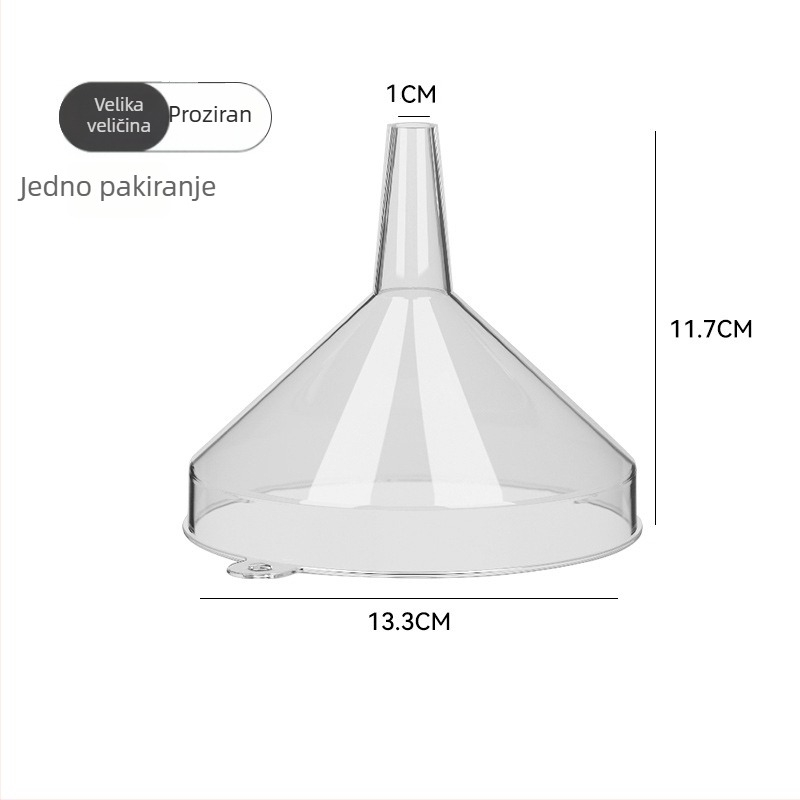 Lijevak za ulje s dugim vratom, proziran, prehrambene kvalitete, za kućnu upotrebu