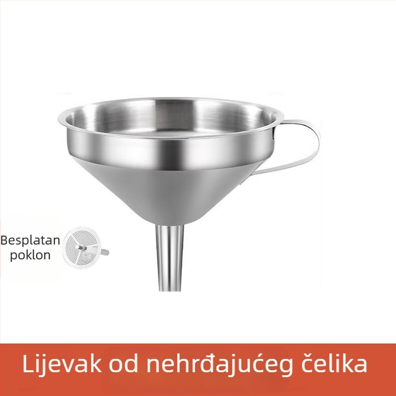 Nehrđajući čelični kuhinjski lijevak set za filtriranje džema i ulja te filtriranje vina – velike i male veličine