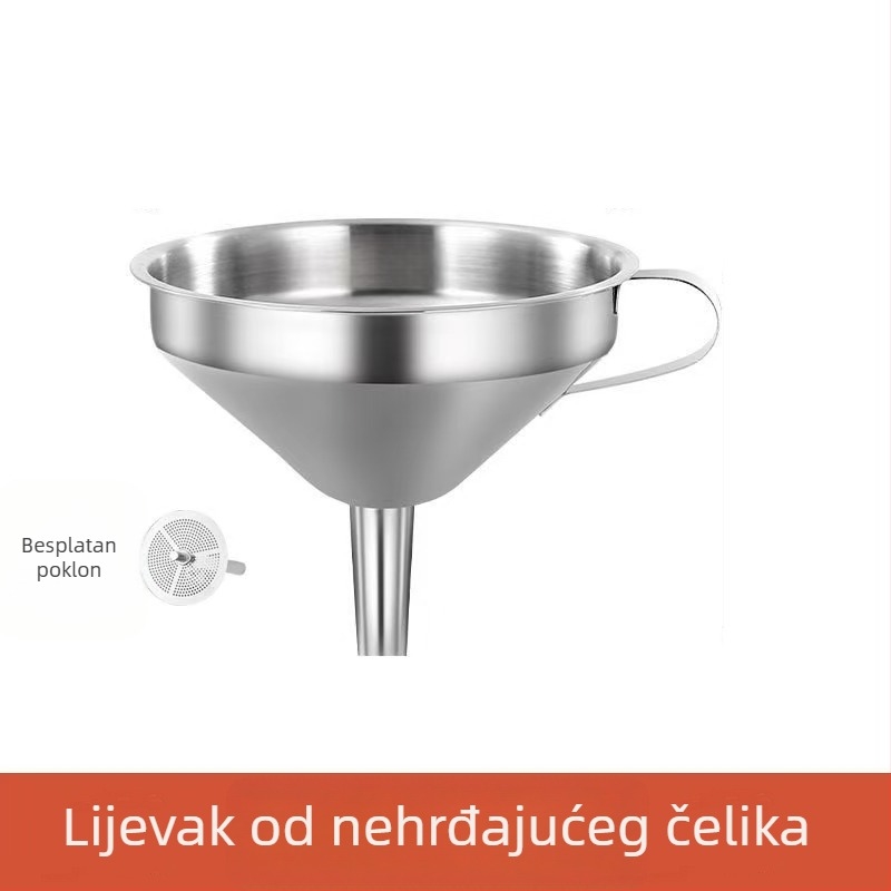 Nehrđajući čelični kuhinjski lijevak set za filtriranje džema i ulja te filtriranje vina – velike i male veličine