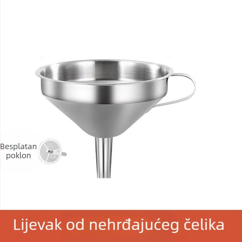 Nehrđajući čelični kuhinjski lijevak set za filtriranje džema i ulja te filtriranje vina – velike i male veličine
