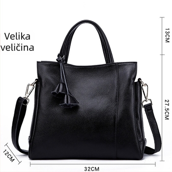 2026 nova modna ženska torbica od prave kože, srednje veličine, stil torbe tipa pismo, crossbody