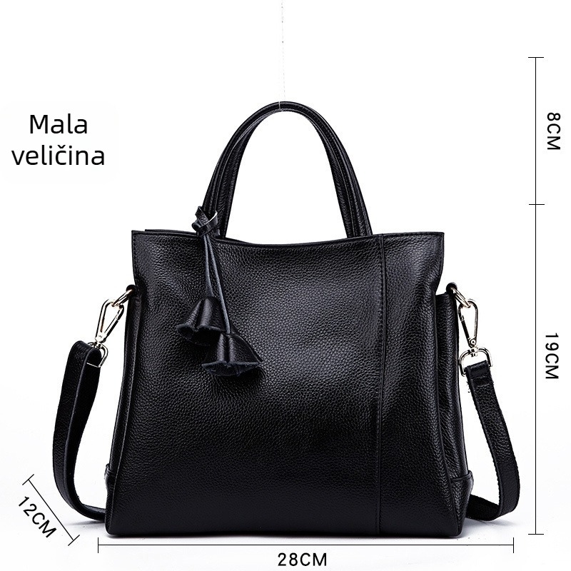 2026 nova modna ženska torbica od prave kože, srednje veličine, stil torbe tipa pismo, crossbody