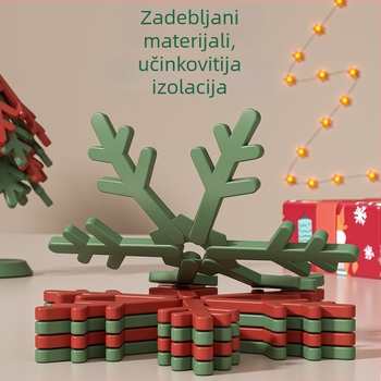 Silikonska podloška za stol, toplinska izolacija, zaštita od opeklina, podloga za zdjele, lonce i kaserole, božićno izdanje