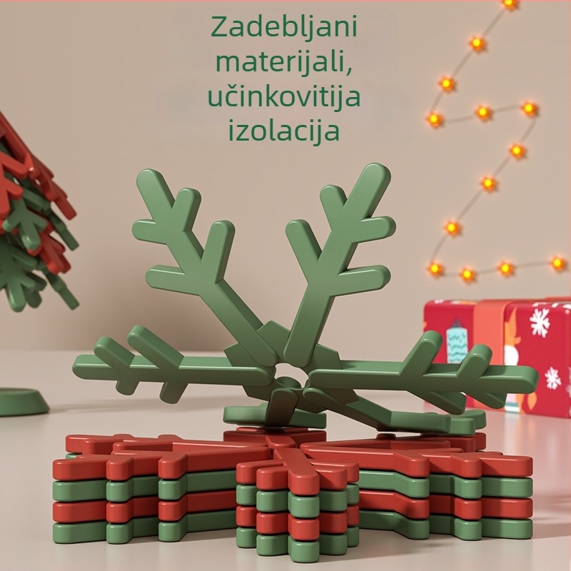 Silikonska podloška za stol, toplinska izolacija, zaštita od opeklina, podloga za zdjele, lonce i kaserole, božićno izdanje