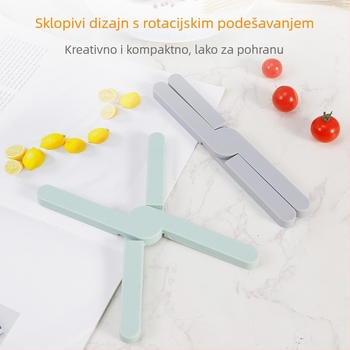 Silikonska podloga za hranu, sklopiva toplinska podloga u obliku X, za posuđe, trpezarijski podmetač i podmetač za čaše, protiv opeklina