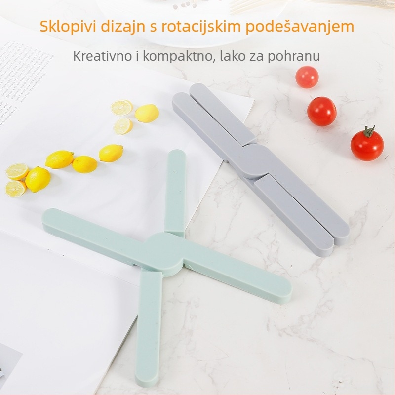 Silikonska podloga za hranu, sklopiva toplinska podloga u obliku X, za posuđe, trpezarijski podmetač i podmetač za čaše, protiv opeklina