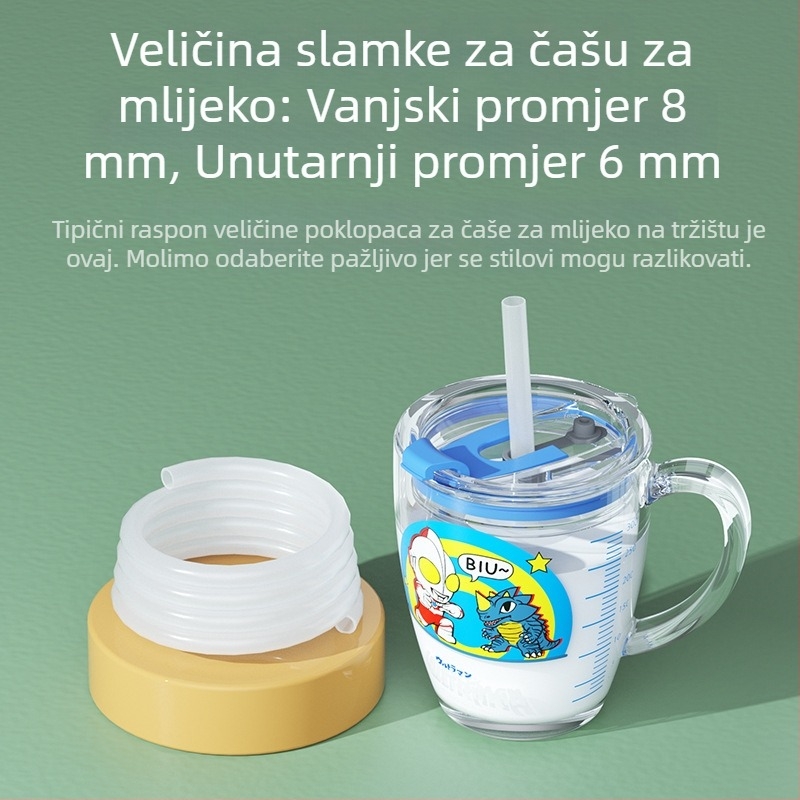 Silikonske slamke za hranu, različitih veličina, fleksibilne, pojedinačno pakirane, prozirna cijev za piće i bočicu za bebe