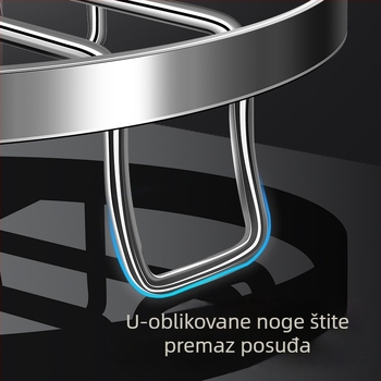 Parna mreža od nehrđajućeg čelika 304 za kućnu uporabu, mreža za kuhanje na paru s izolacijskim jastukom, za povrće, veličine velike, srednje i male