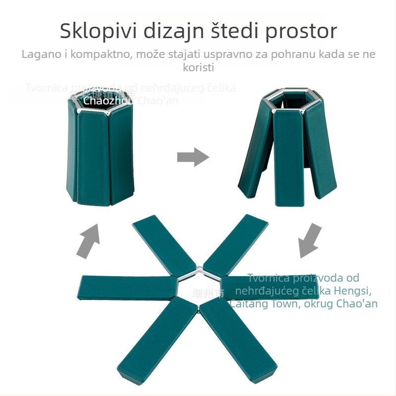 Sklopiva podloga za toplinsku izolaciju za blagovaonski stol, podloga za glineni lonac i tanjure, kuhinjski kreativni alat