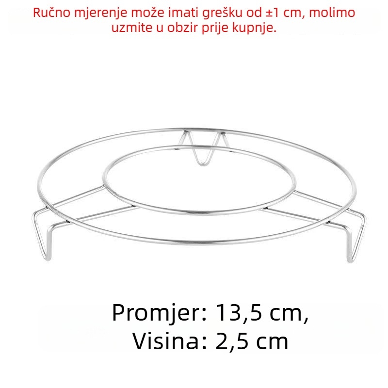 Okrugli stalak za paru od 304 nehrđajućeg čelika, s četiri noge, za kuhanje riže, kuhinjski dodatak